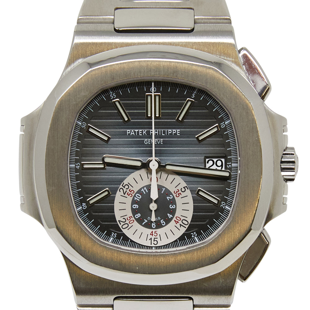 Patek Philippe Nautilus Blue Dial on Bracelet 5980/1A-001 Complete 2008