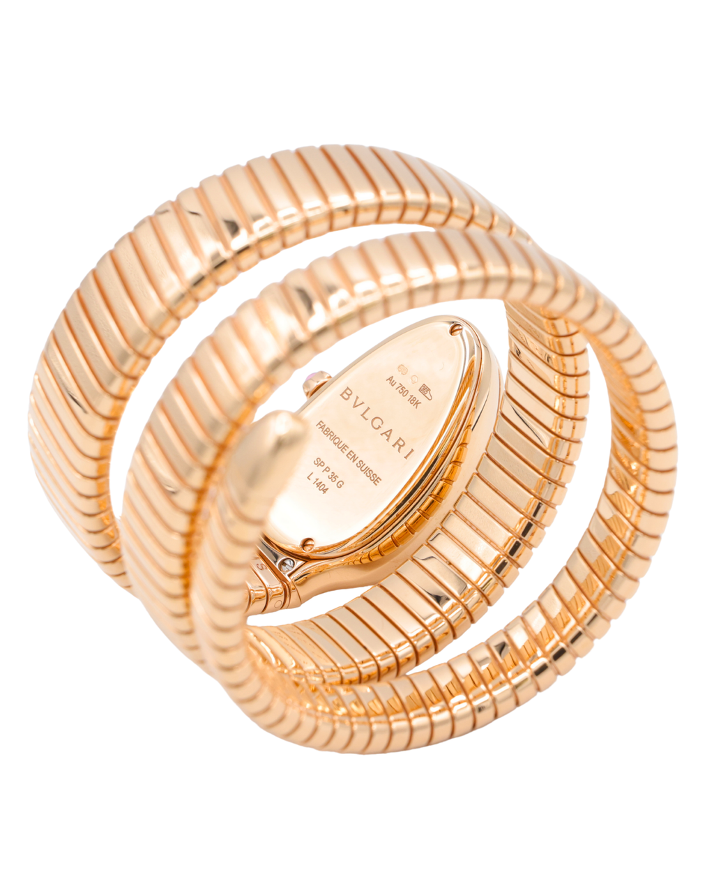 Bvlgari Serpenti Tubogas Black Dial on Spiral Bracelet 101814 with Box