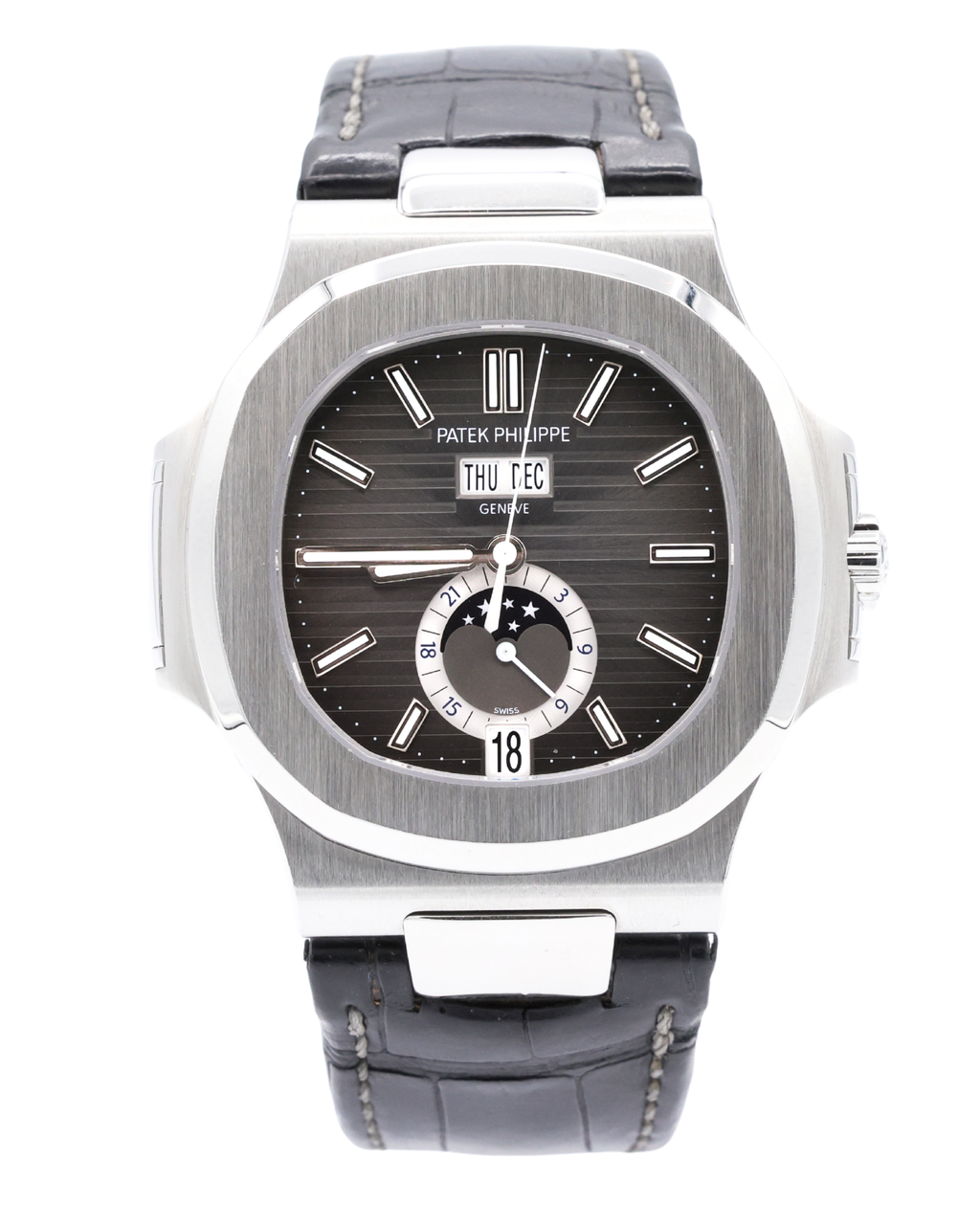 Patek Philippe Nautilus Black Dial on Strap 5726A-001 Complete 2020