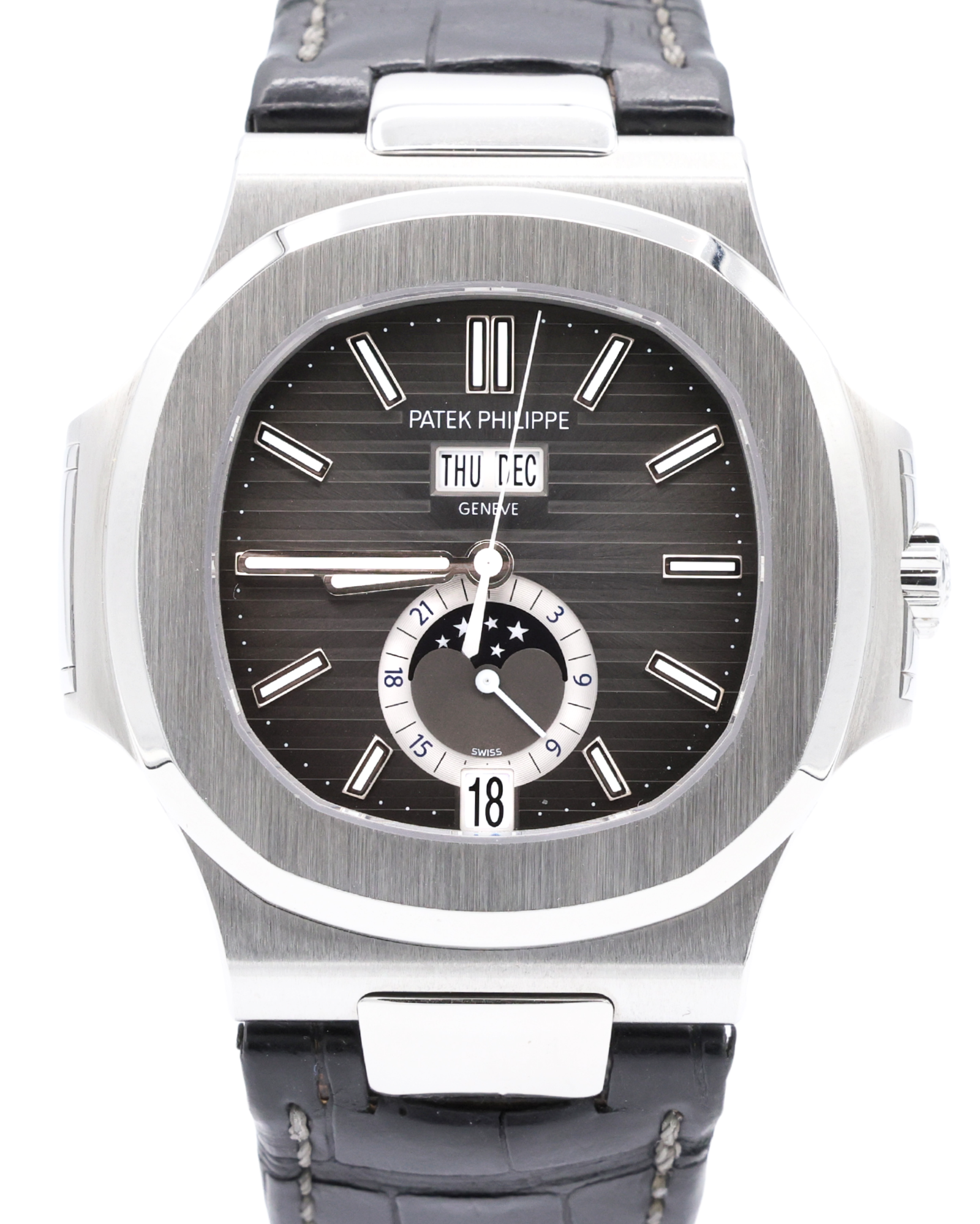 Patek Philippe Nautilus Black Dial on Strap 5726A-001 Complete 2020