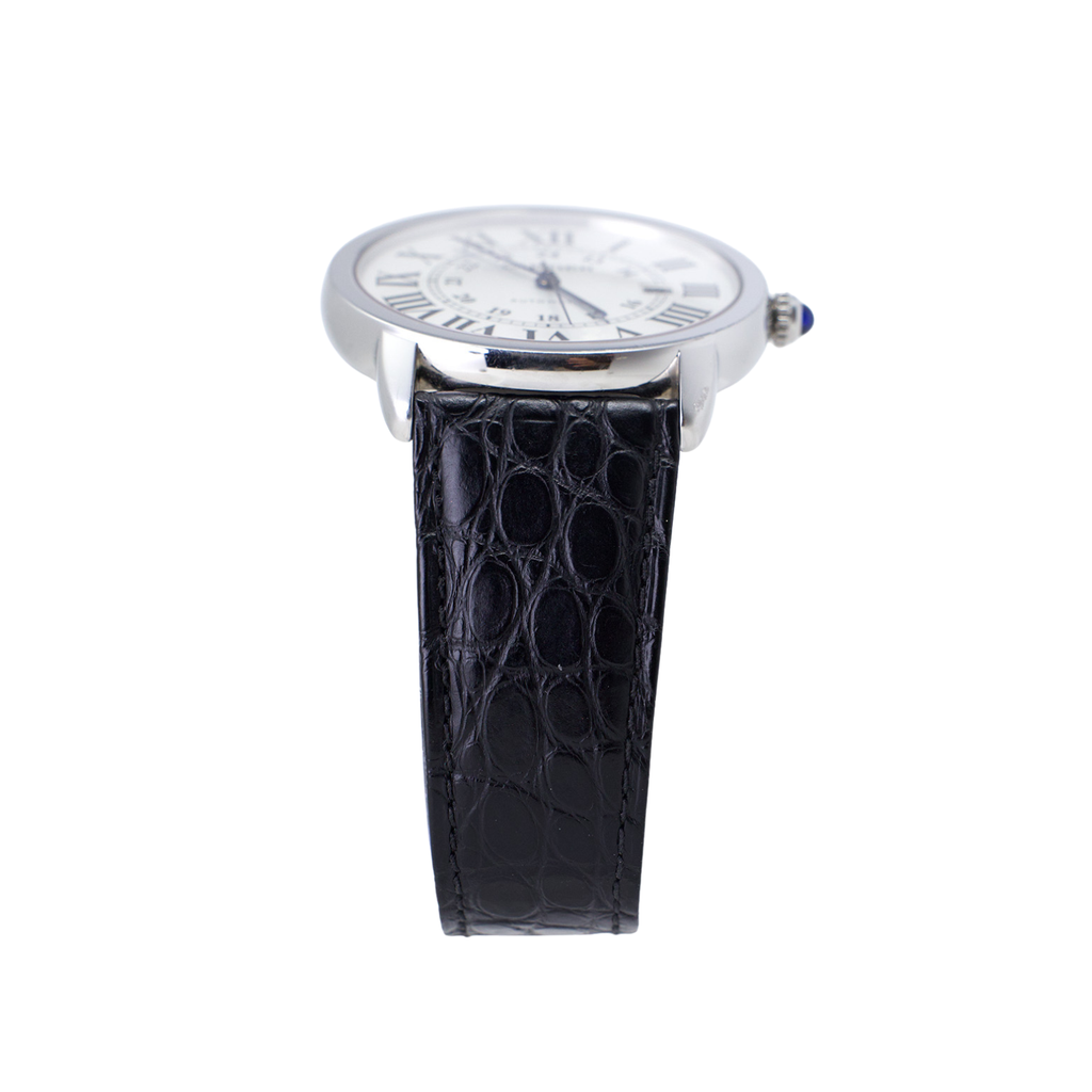 Cartier Ronde Solo Silver Dial on Leather WSRN0022 Complete 2015