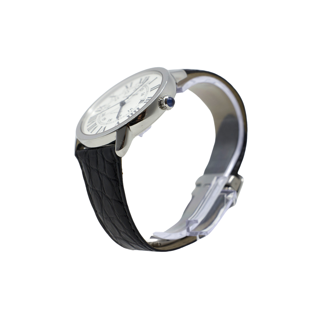 Cartier Ronde Solo Silver Dial on Leather WSRN0022 Complete 2015
