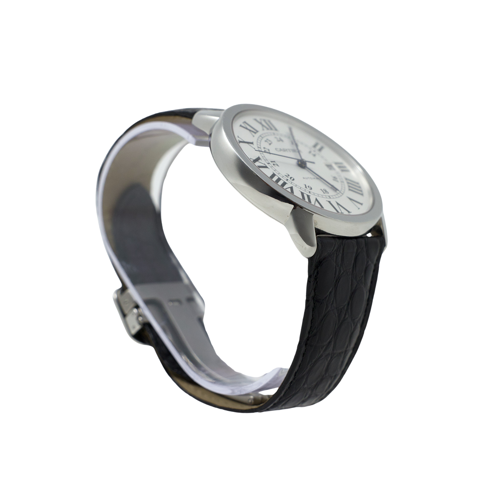 Cartier Ronde Solo Silver Dial on Leather WSRN0022 Complete 2015