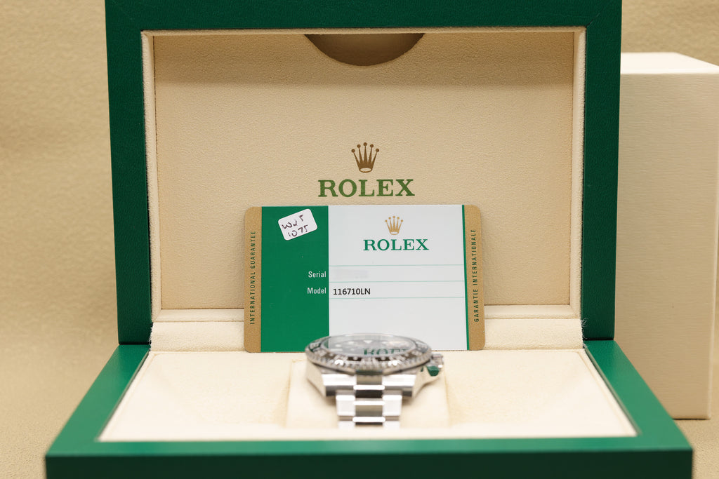 Rolex GMT-Master II Black Dial on Oyster 116710LN Complete 2018