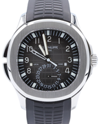 Patek Philippe Aquanaut Travel Time Black Embossed Dial on Strap 5164A-001 Papers 2014