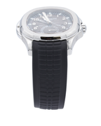 Patek Philippe Aquanaut Travel Time Black Embossed Dial on Strap 5164A-001 Papers 2014