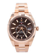 Rolex SkyDweller Chocolate Sunray Dial on Oyster 326935 Card 2022