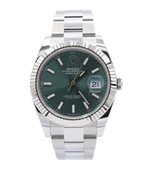 Rolex Datejust 41 Mint Green Index Dial on Oyster 126334 Complete 2025