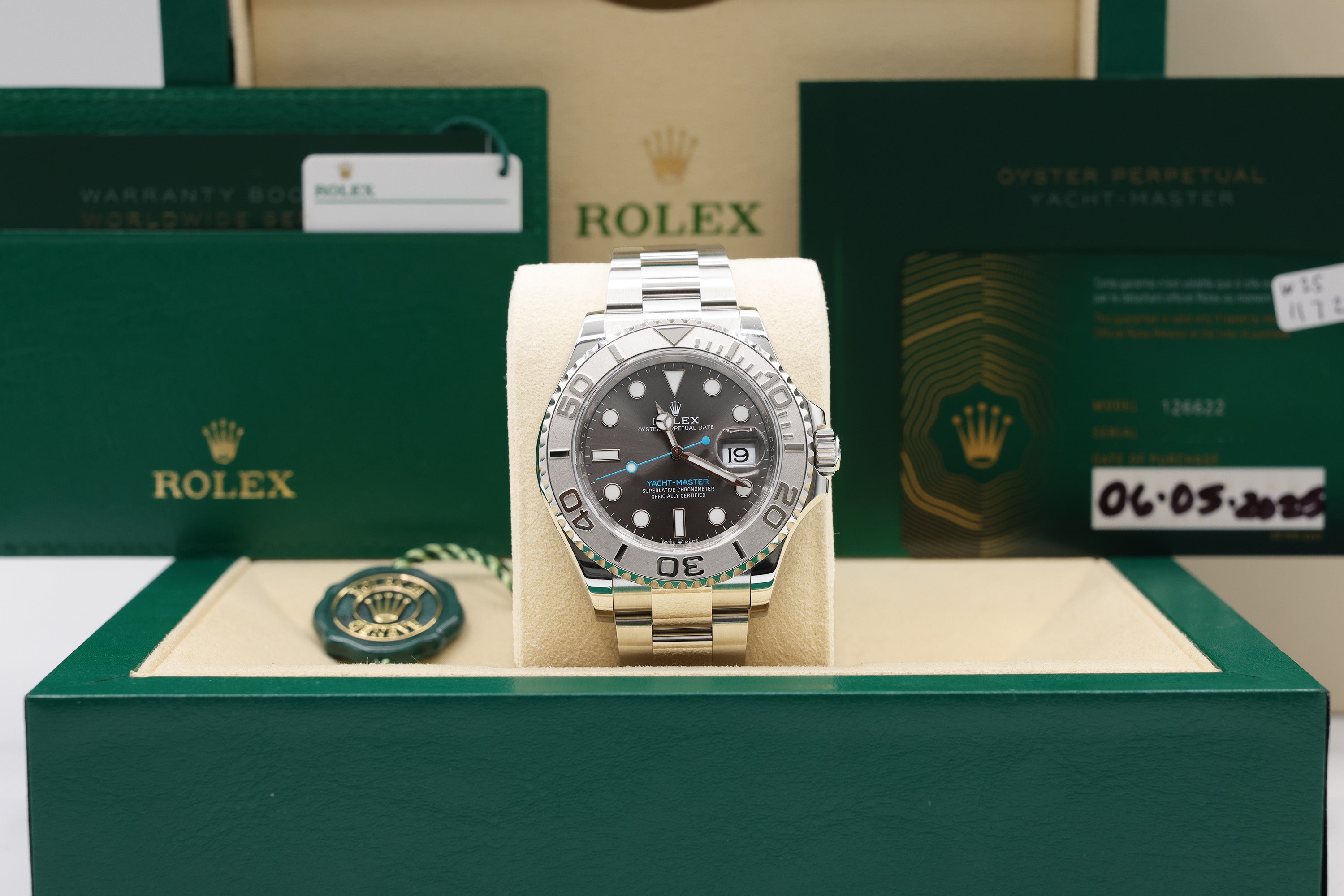 Rolex Yacht-Master Dark Rhodium Dial on Oyster 126622 Complete 2025