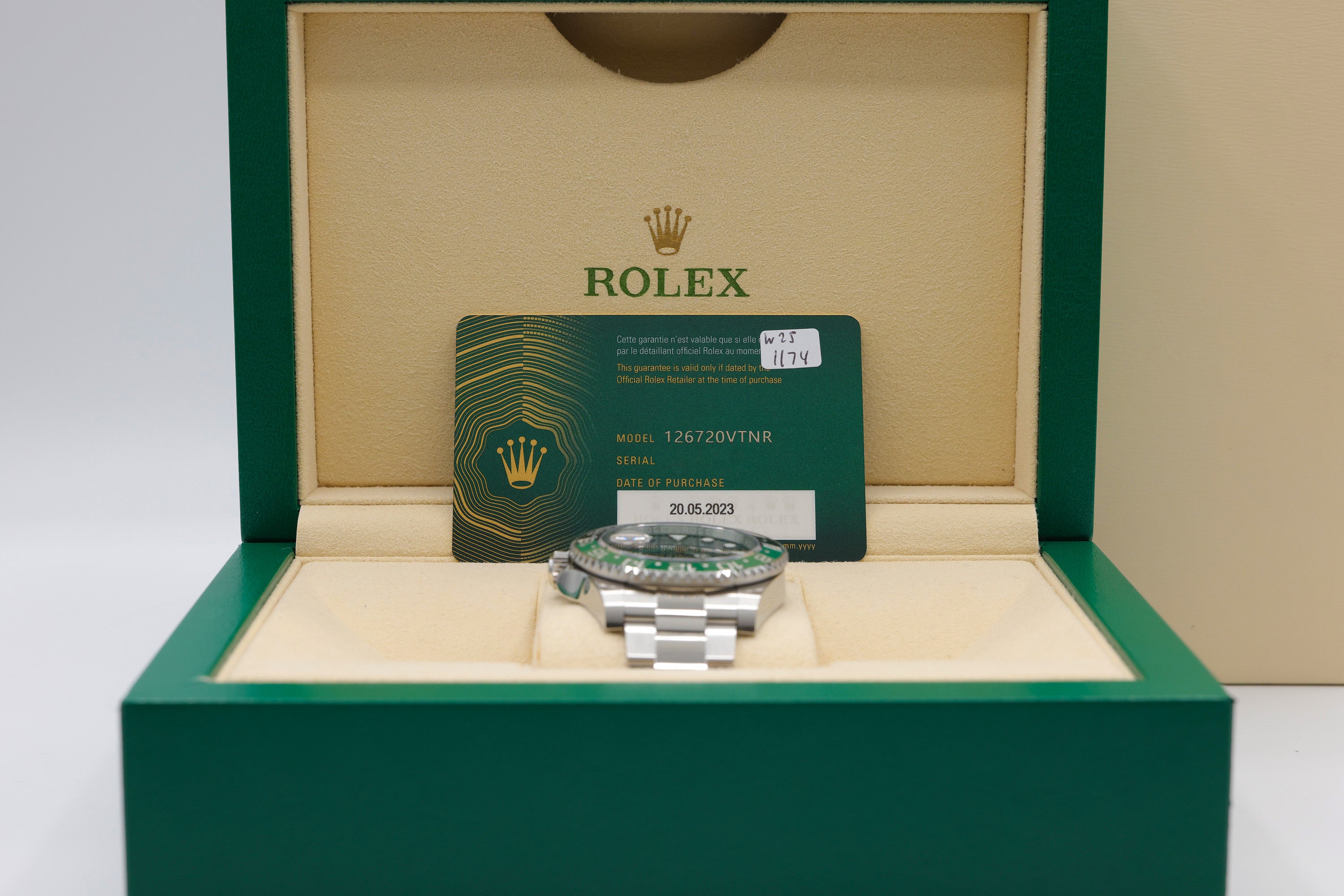 Rolex GMT-Master II "Sprite" Black Dial on Oyster 126720VTNR Complete 2023