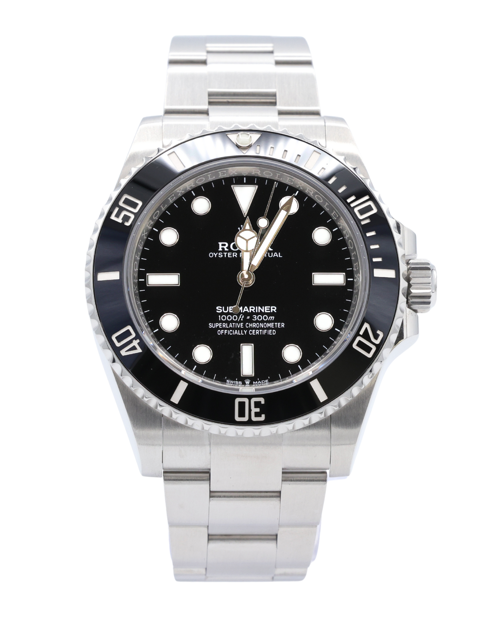 Rolex Submariner No-Date Black Dial on Oyster 124060 Complete 2020