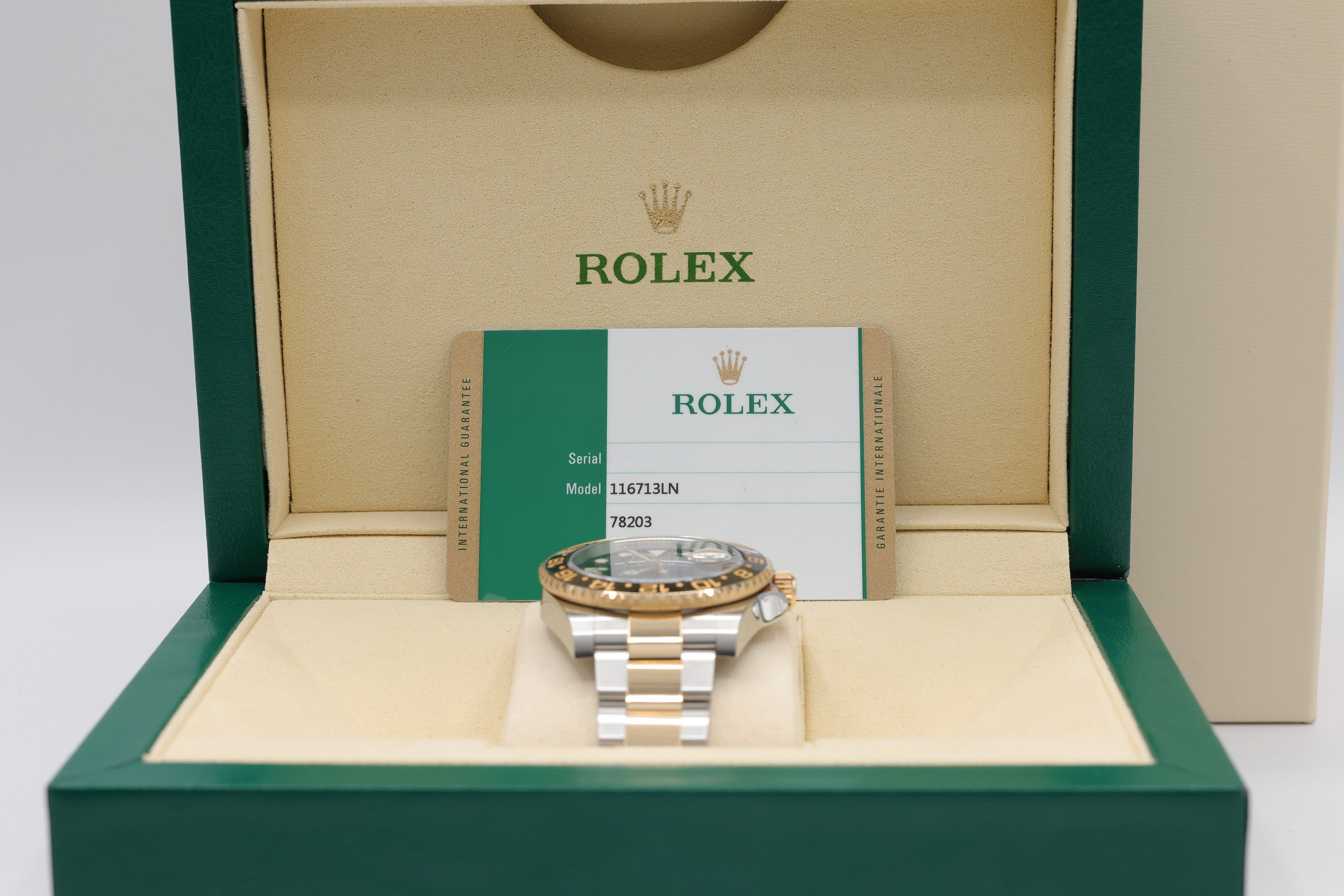 Rolex GMT-Master II Black Dial on Oyster 116713LN Complete 2015