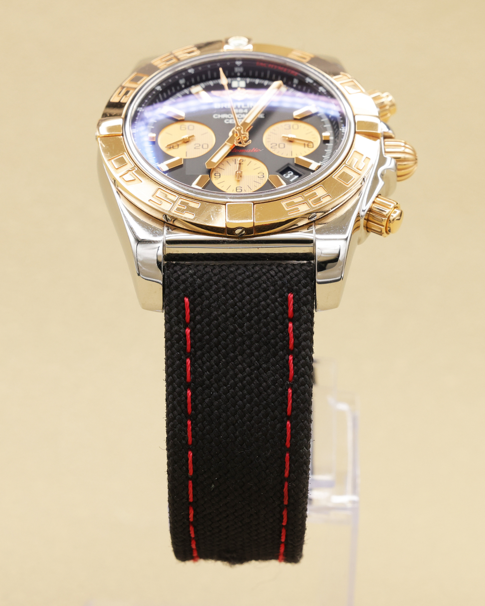 Breitling Chronomat Blue Dial on Strap CB011012/B968 Complete 2015