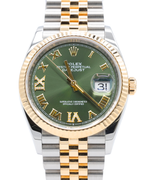 Rolex Datejust Olive Green Roman Dial on Jubilee 126233 Complete 2020