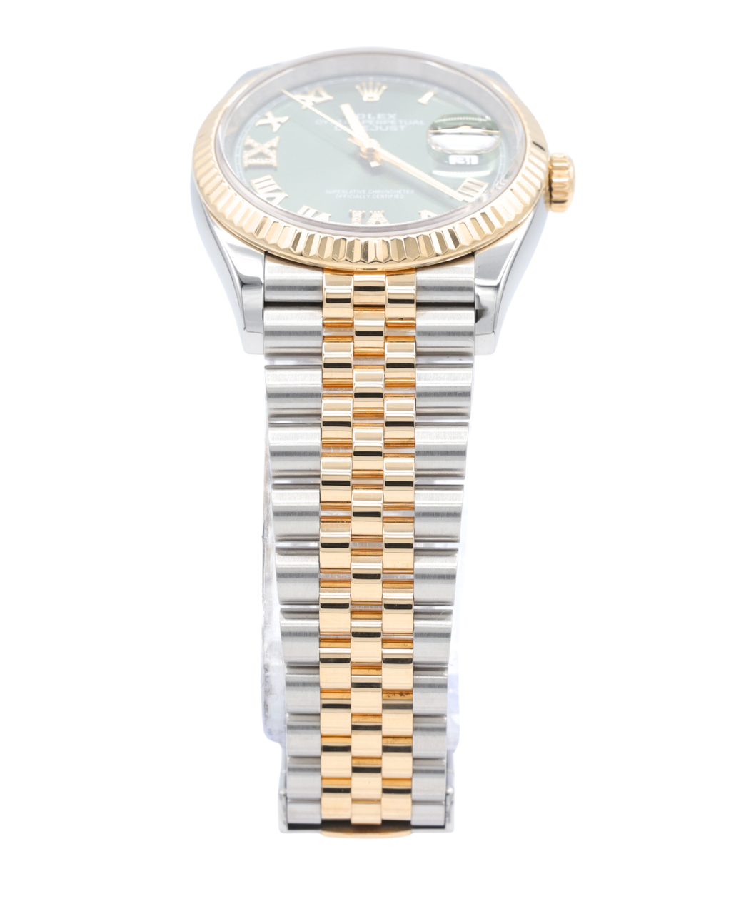 Rolex Datejust Olive Green Roman Dial on Jubilee 126233 Complete 2020