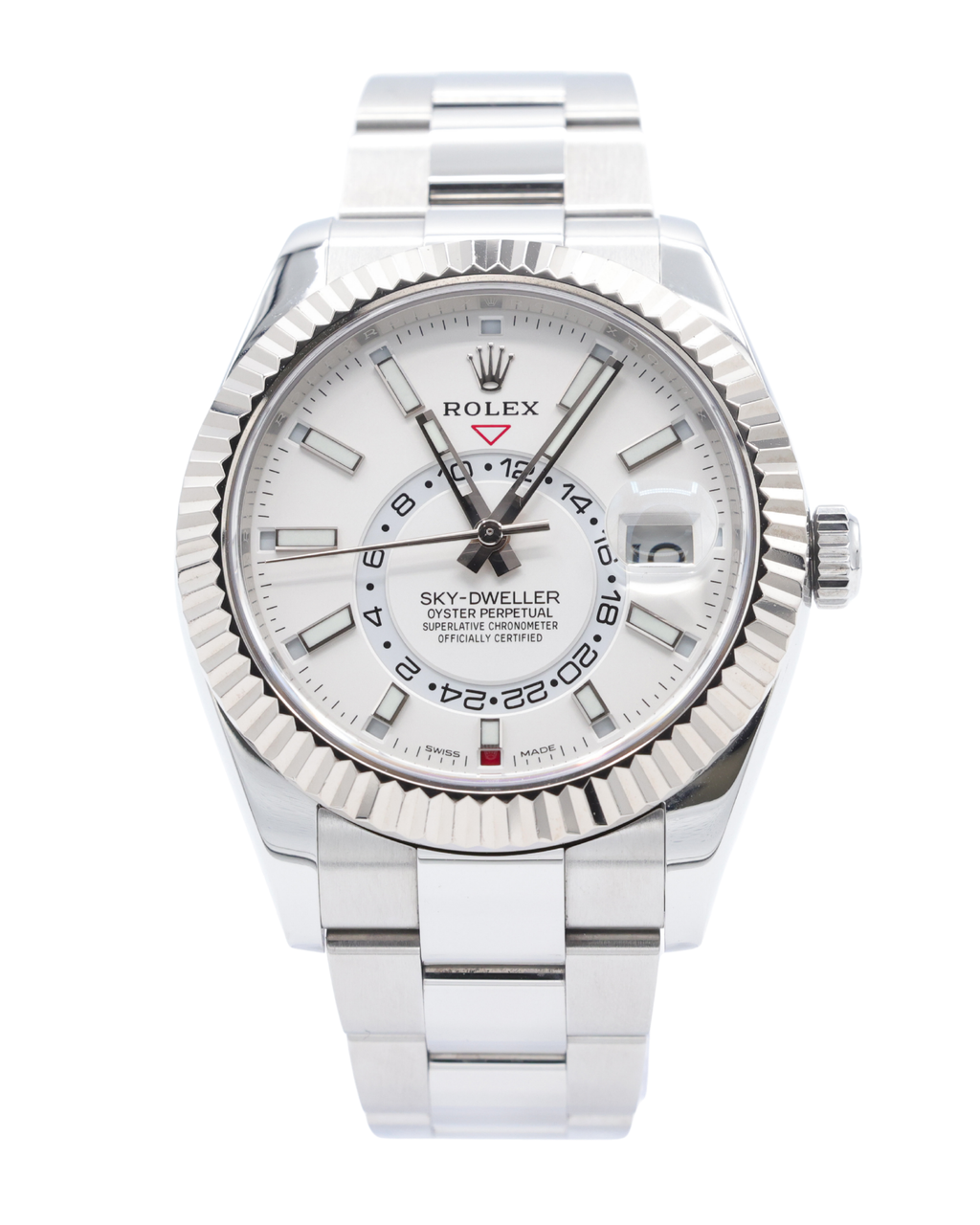 Rolex SkyDweller White Dial on Oyster 326934 Complete 2018