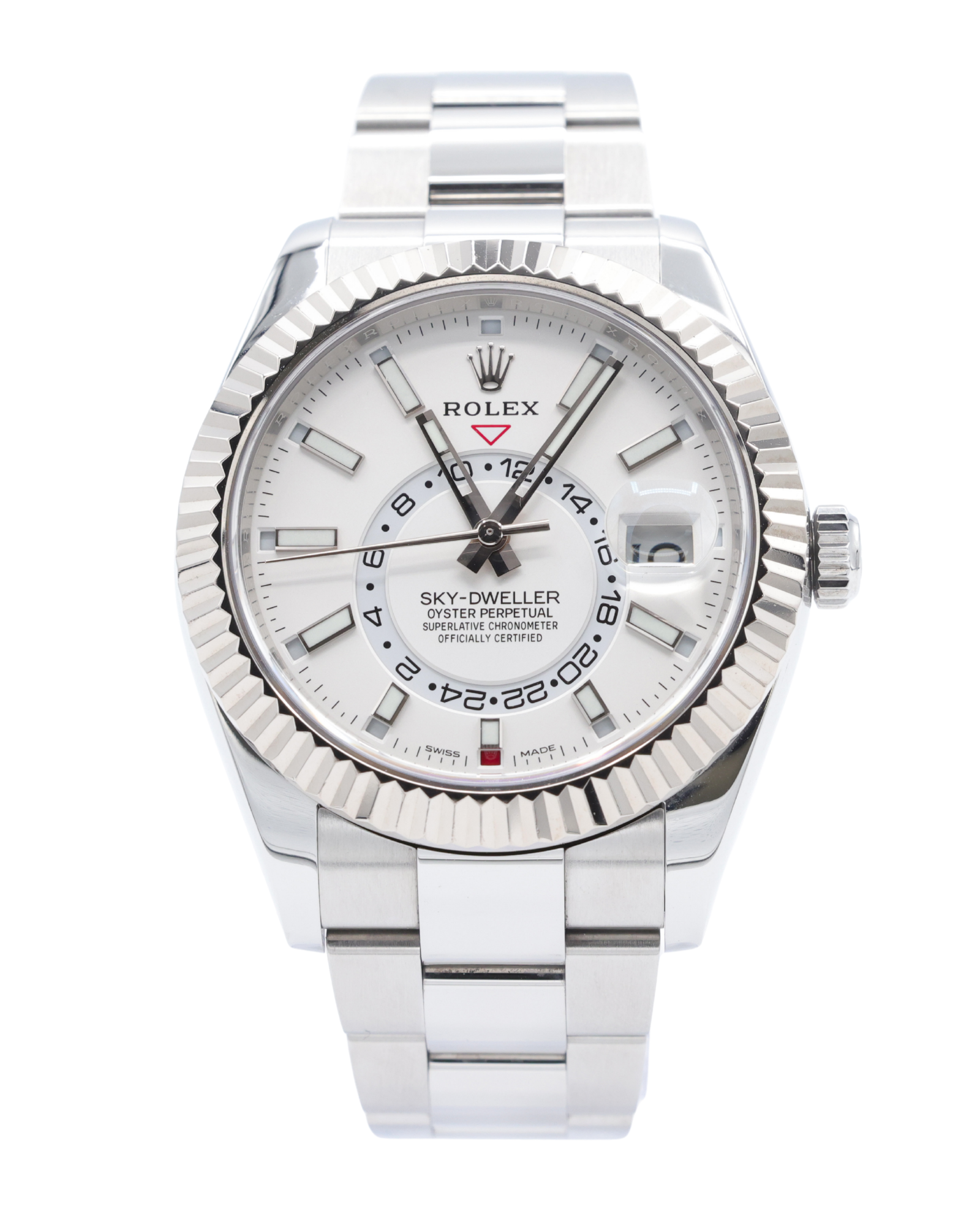 Rolex SkyDweller White Dial on Oyster 326934 Complete 2018