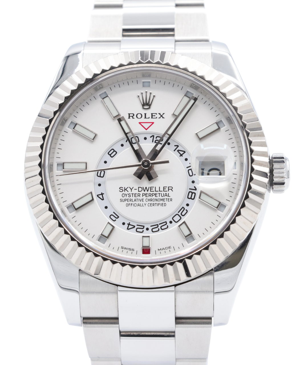 Rolex SkyDweller White Dial on Oyster 326934 Complete 2018