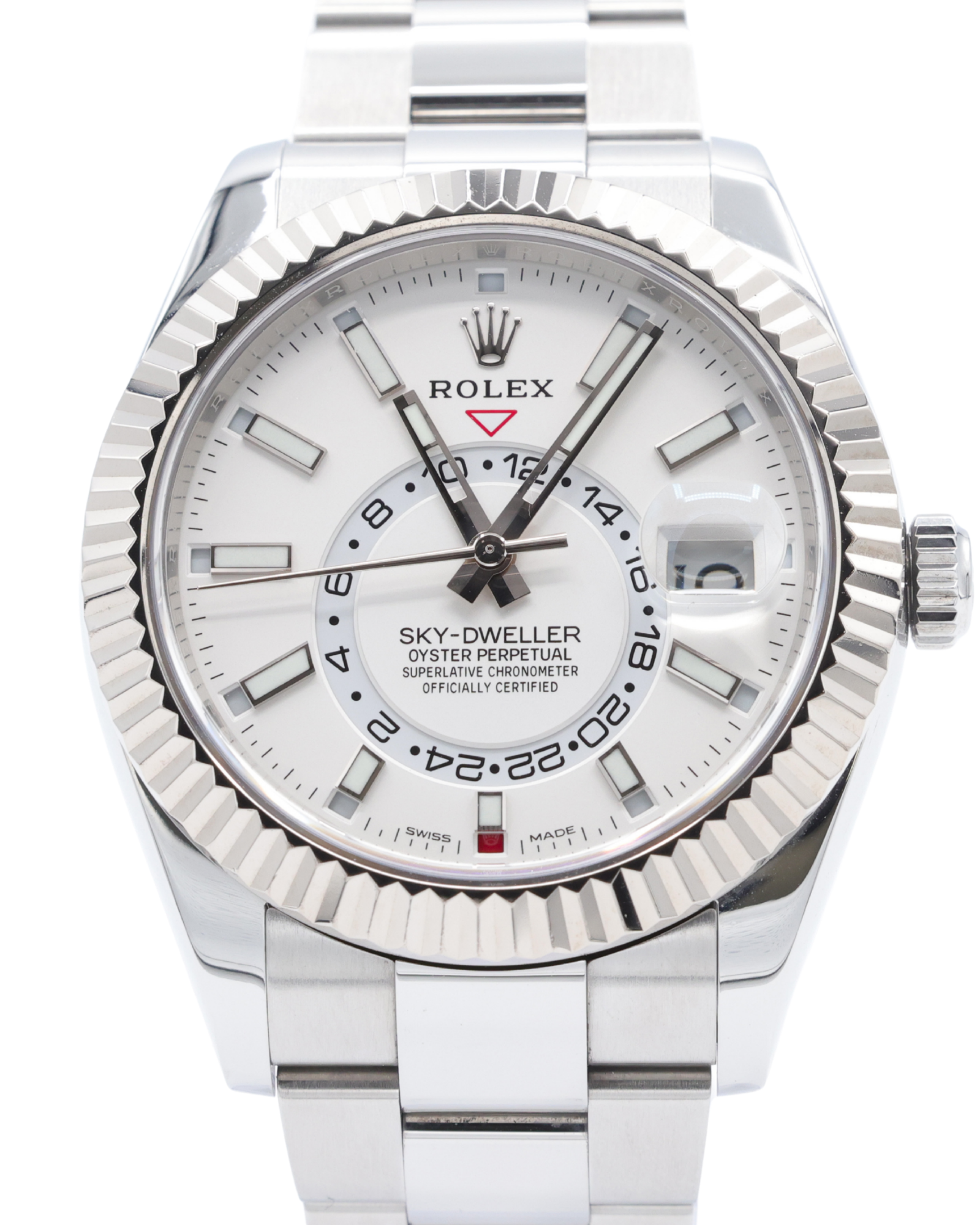 Rolex SkyDweller White Dial on Oyster 326934 Complete 2018