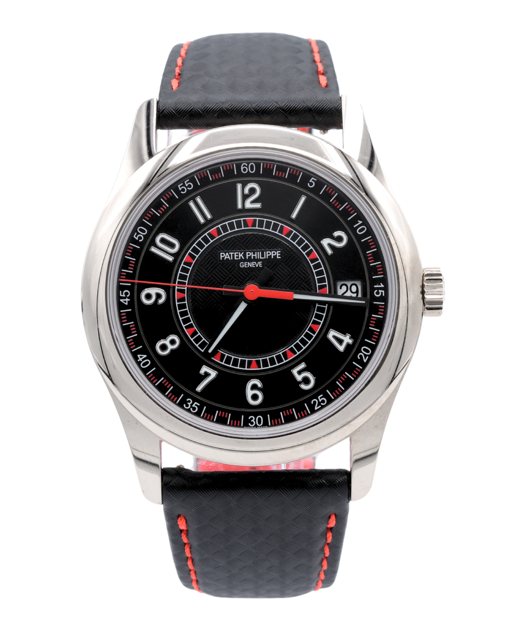 Patek Philippe Calatrava - Date - Sweep Seconds Ebony Black Dial on Strap 6007G-010 Complete 2024