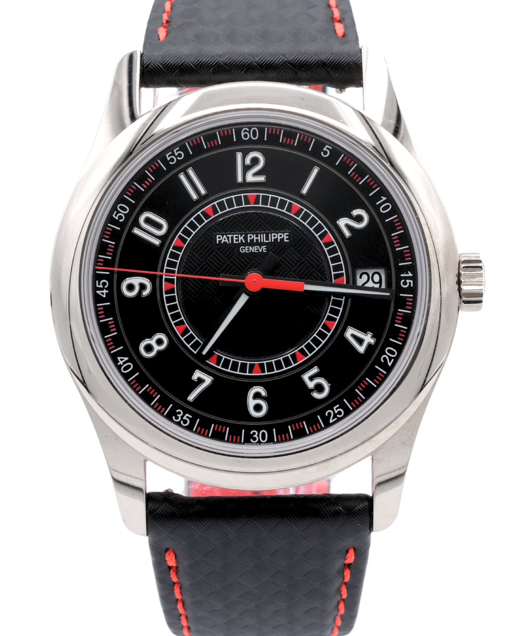 Patek Philippe Calatrava - Date - Sweep Seconds Ebony Black Dial on Strap 6007G-010 Complete 2024