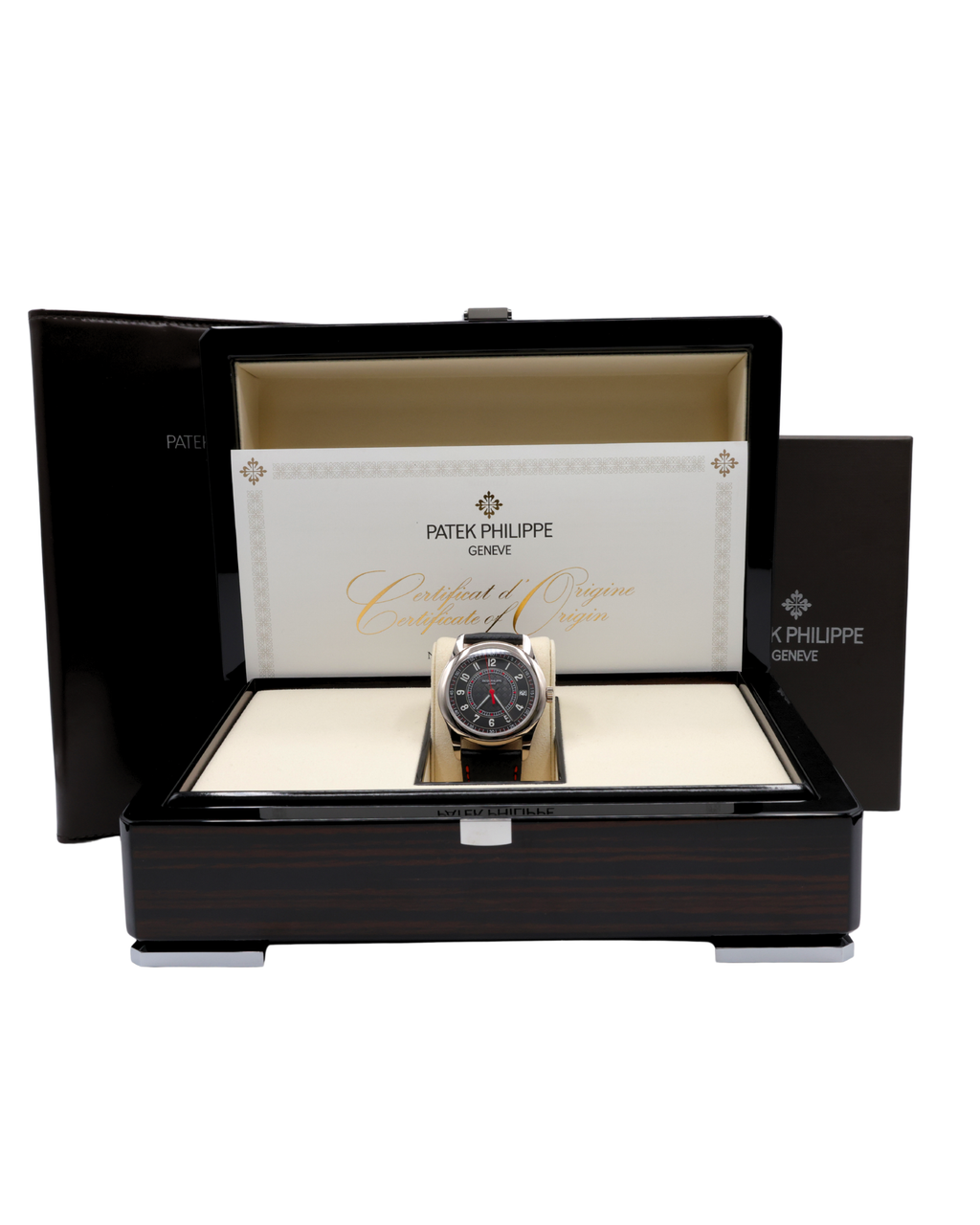 Patek Philippe Calatrava - Date - Sweep Seconds Ebony Black Dial on Strap 6007G-010 Complete 2024