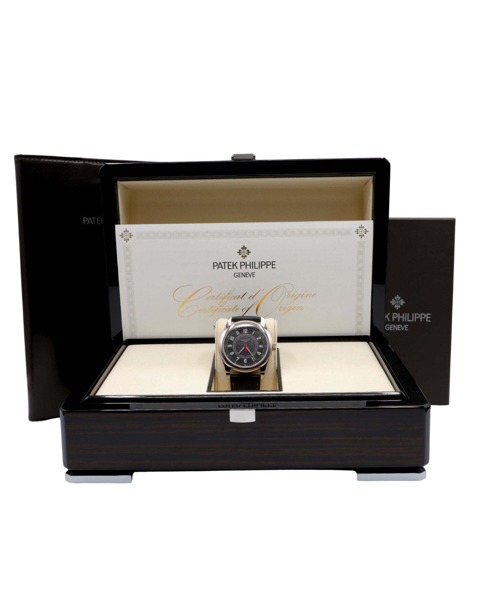 Patek Philippe Calatrava - Date - Sweep Seconds Ebony Black Dial on Strap 6007G-010 Complete 2024