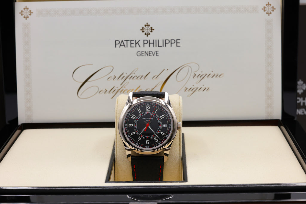Patek Philippe Calatrava - Date - Sweep Seconds Ebony Black Dial on Strap 6007G-010 Complete 2024