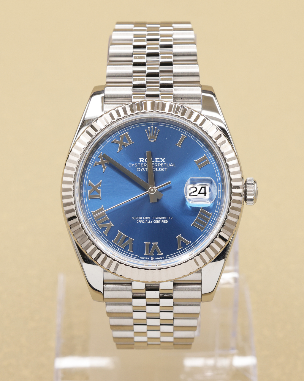 Rolex Datejust 41 Blue Roman Dial on Jubilee 126334 Complete 2021