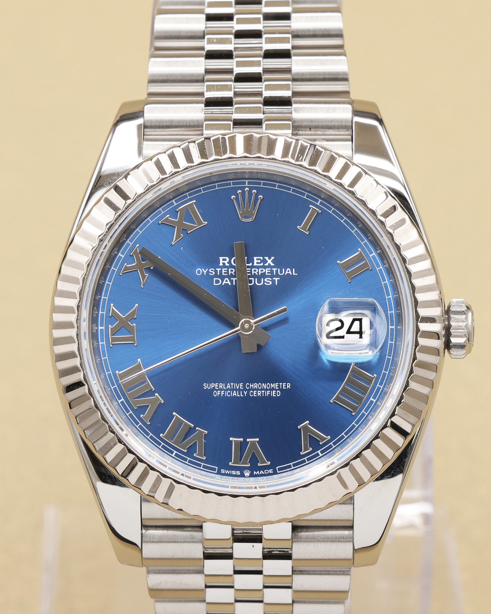 Rolex Datejust 41 Blue Roman Dial on Jubilee 126334 Complete 2021