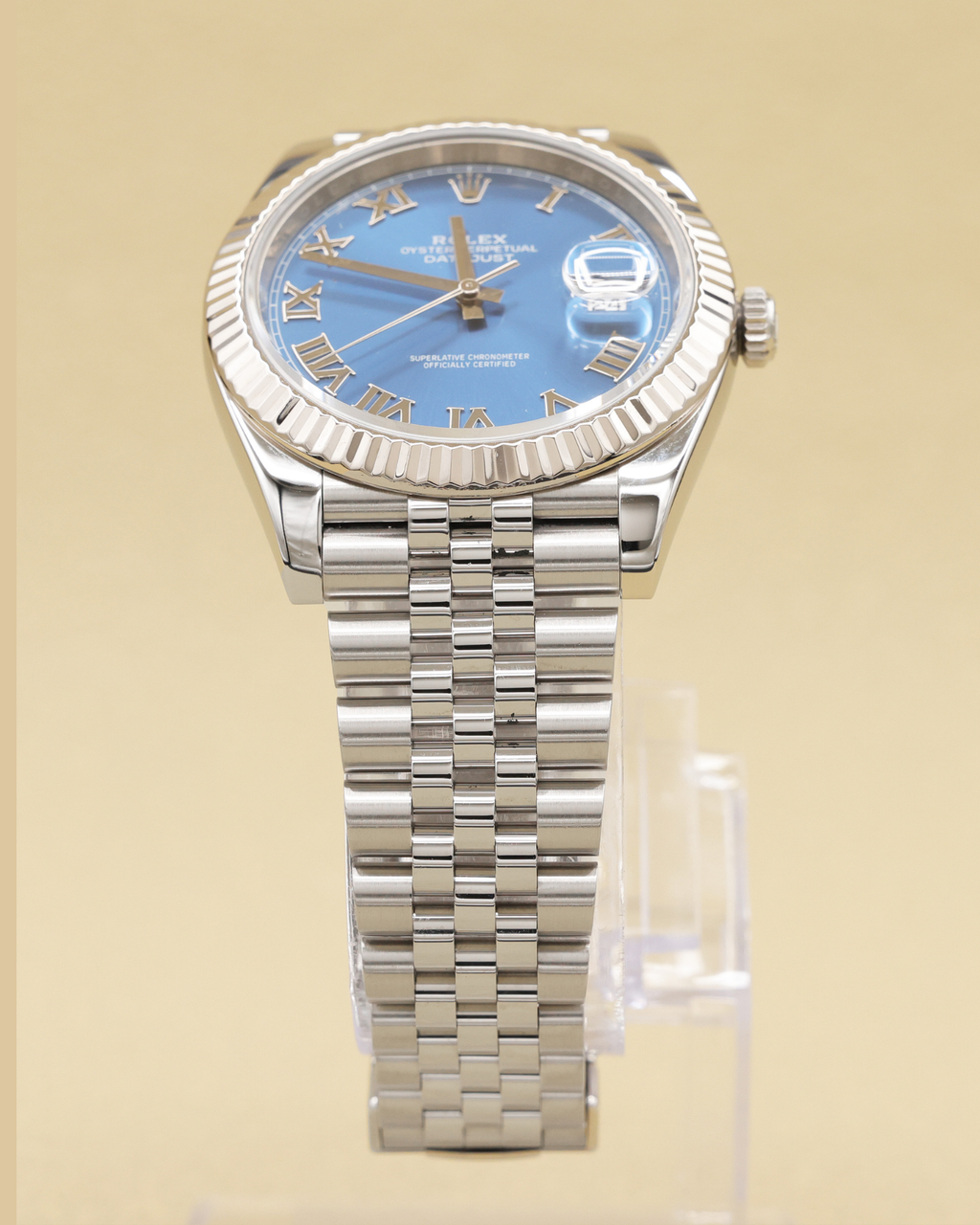 Rolex Datejust 41 Blue Roman Dial on Jubilee 126334 Complete 2021