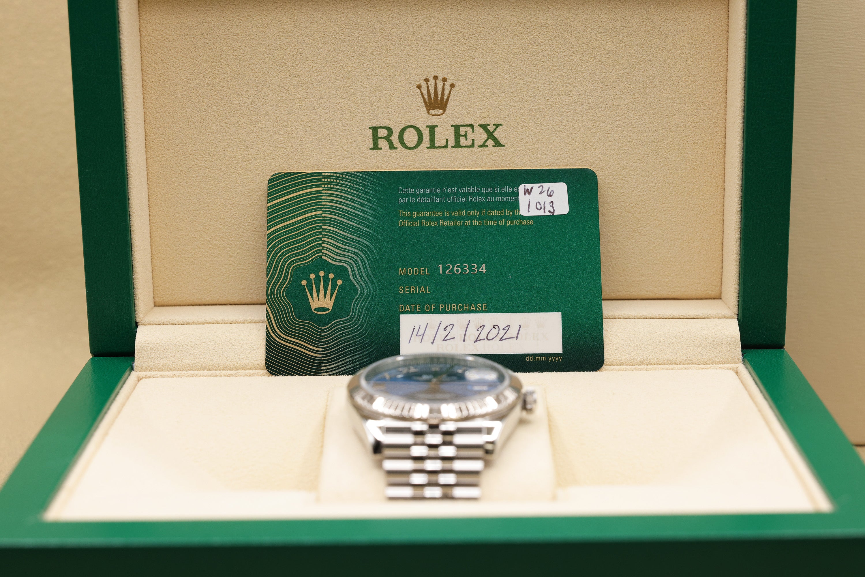 Rolex Datejust 41 Blue Roman Dial on Jubilee 126334 Complete 2021