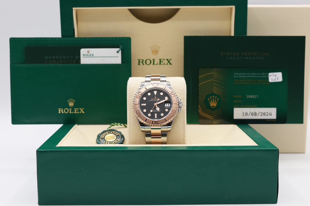 Rolex Yacht-Master 37 Black Dial on Oyster 268621 Complete 2024