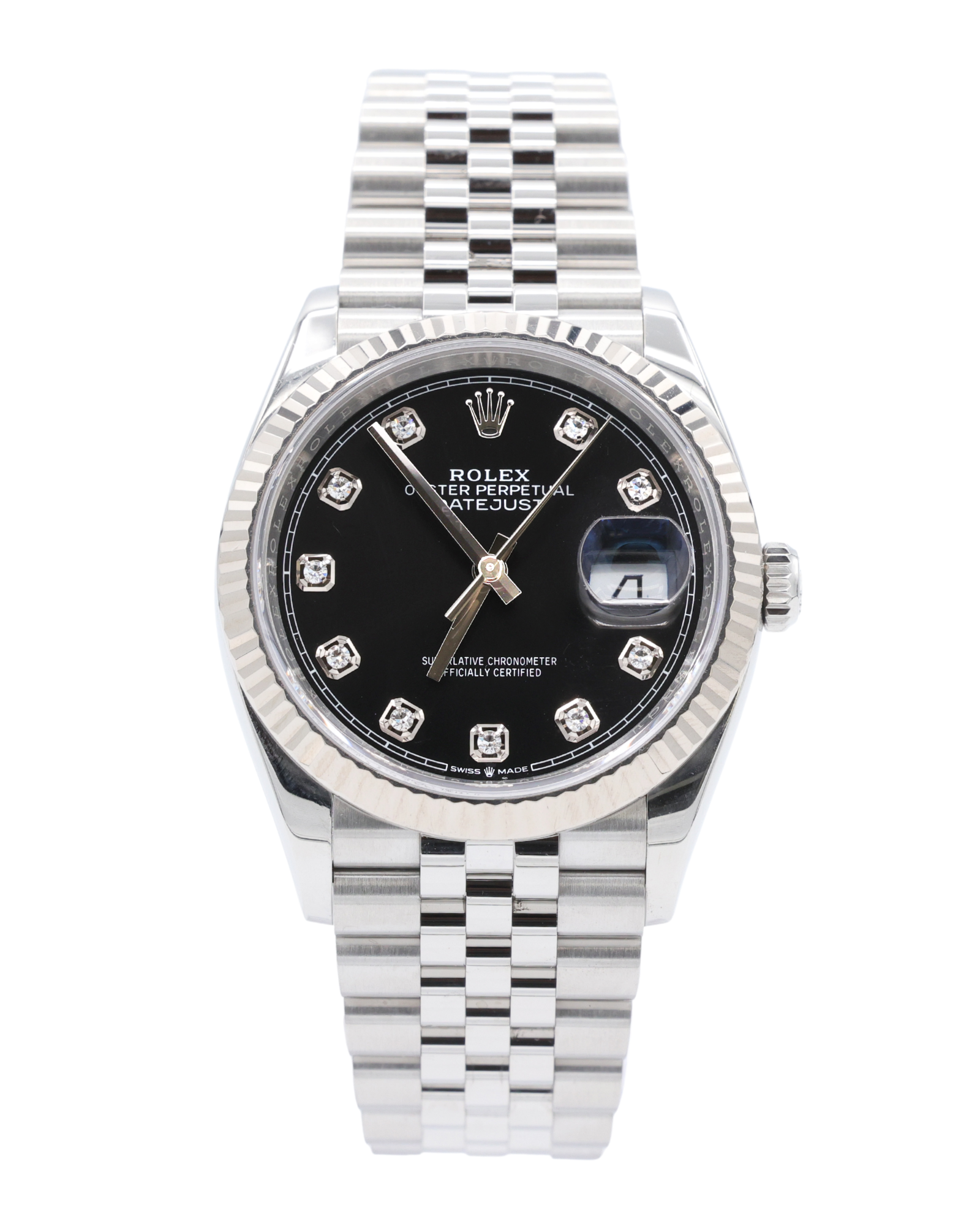 Rolex Datejust 36 Black Diamond Dial on Jubilee 126234 Complete 2025