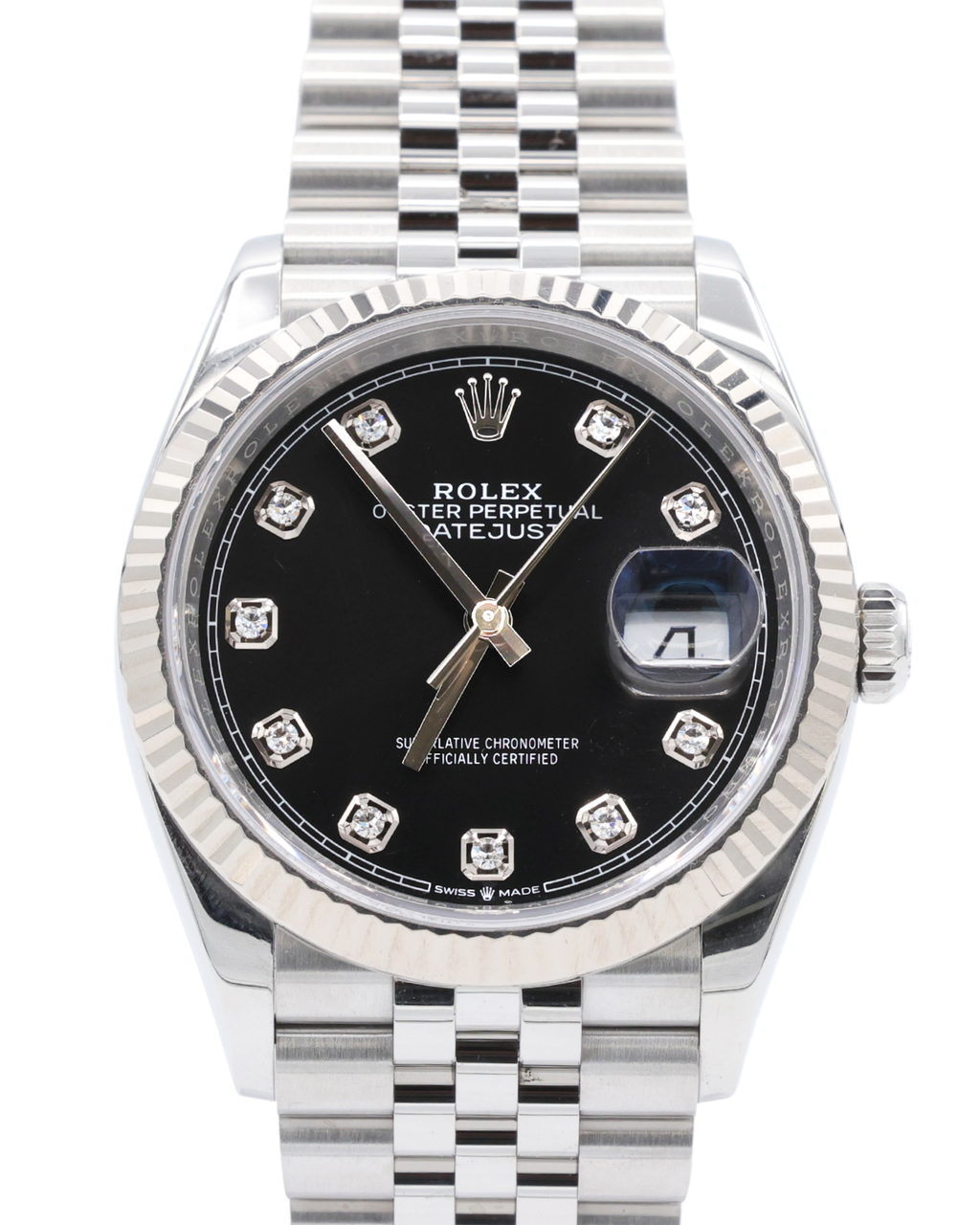 Rolex Datejust 36 Black Diamond Dial on Jubilee 126234 Complete 2025