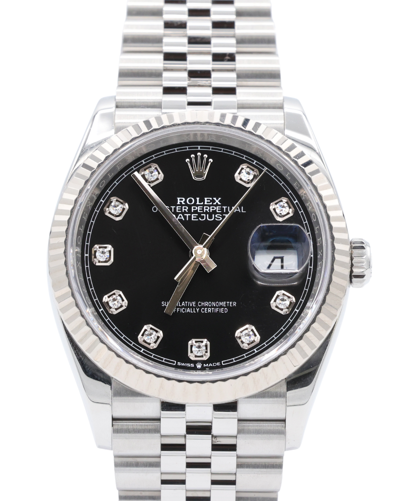 Rolex Datejust 36 Black Diamond Dial on Jubilee 126234 Complete 2025