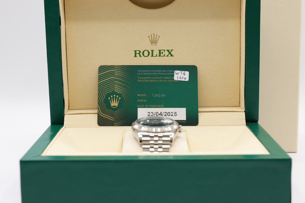 Rolex Datejust 36 Black Diamond Dial on Jubilee 126234 Complete 2025
