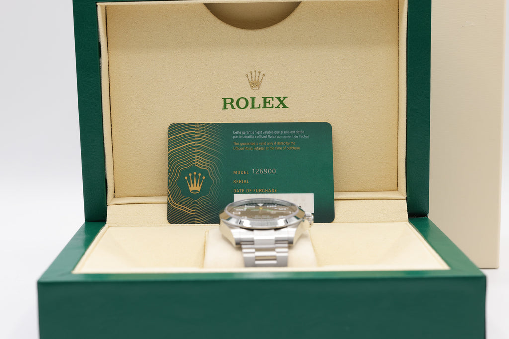 Rolex Airking Black Dial on Oyster 126900 Card 2022