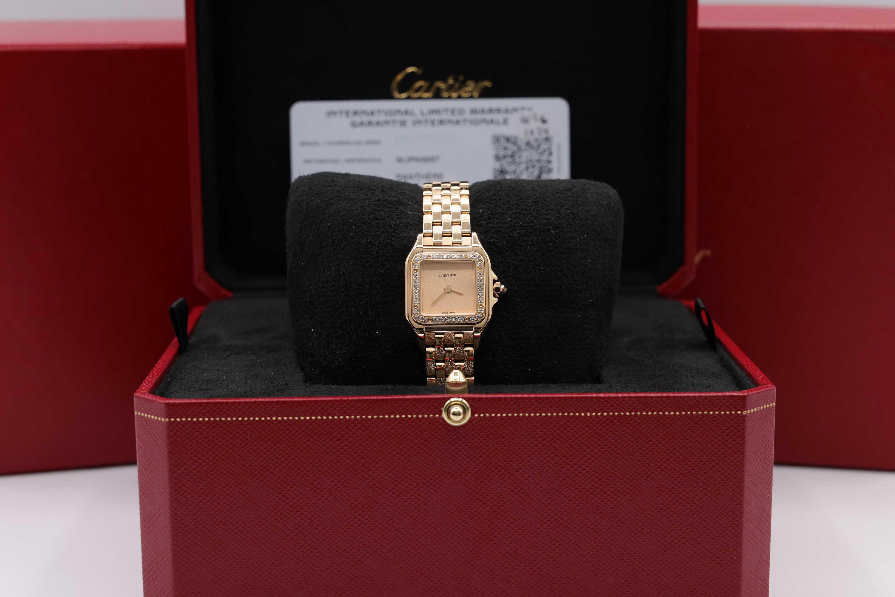 Cartier Panthere de Cartier Small Gold Dial on Bracelet WJPN0057 Complete Open Date