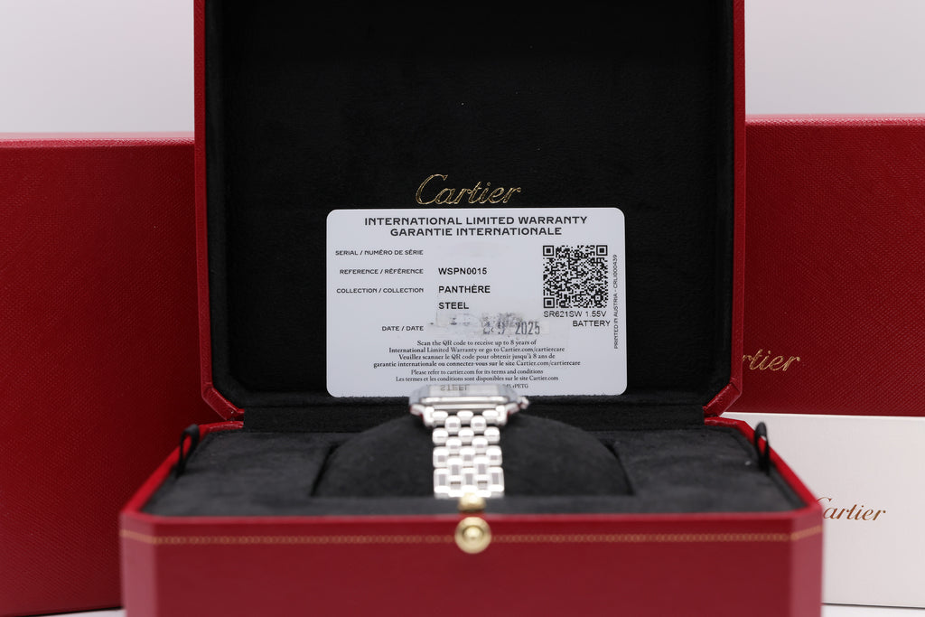 Cartier Panthere de Cartier Medium Silver Dial on Bracelet WSPN0015 Complete 2025