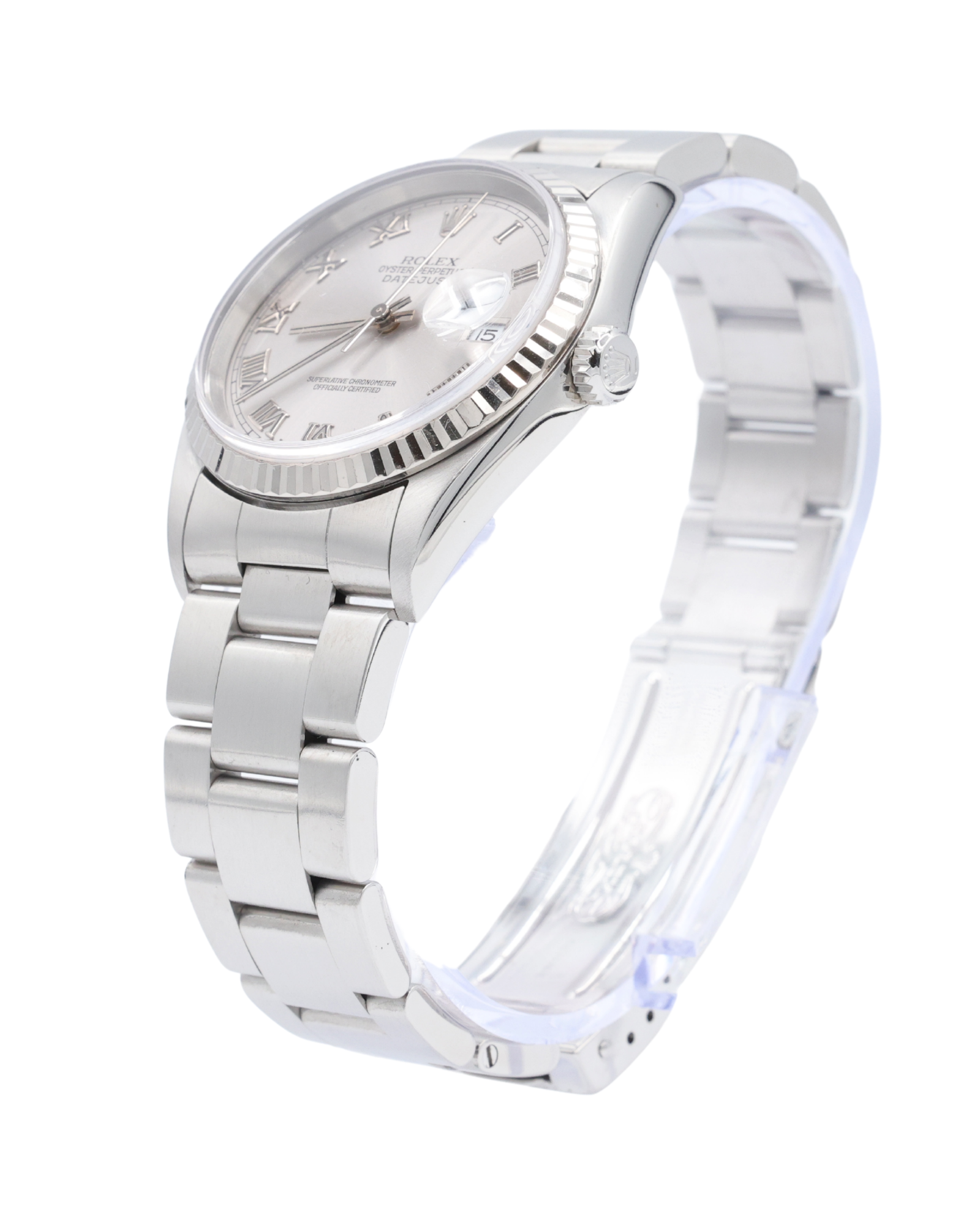 Rolex Datejust 36 Silver Roman Dial on Jubilee 16234