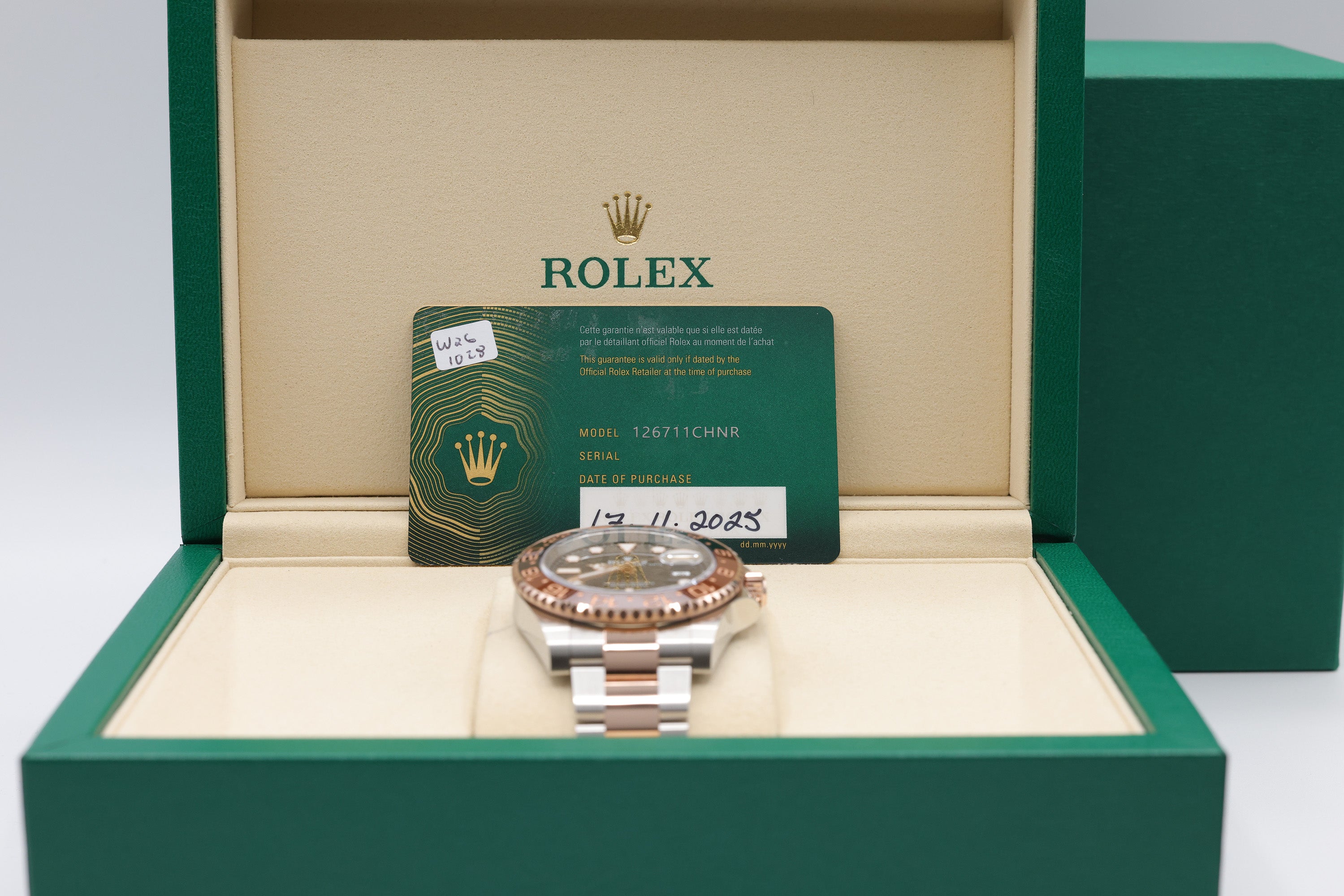 Rolex GMT-Master II "Root Beer" Black Dial on Oyster 126711CHNR Complete 2025