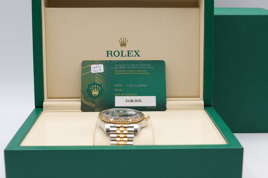 Rolex GMT-Master II Black Dial on Jubilee 126713GRNR Complete 2025