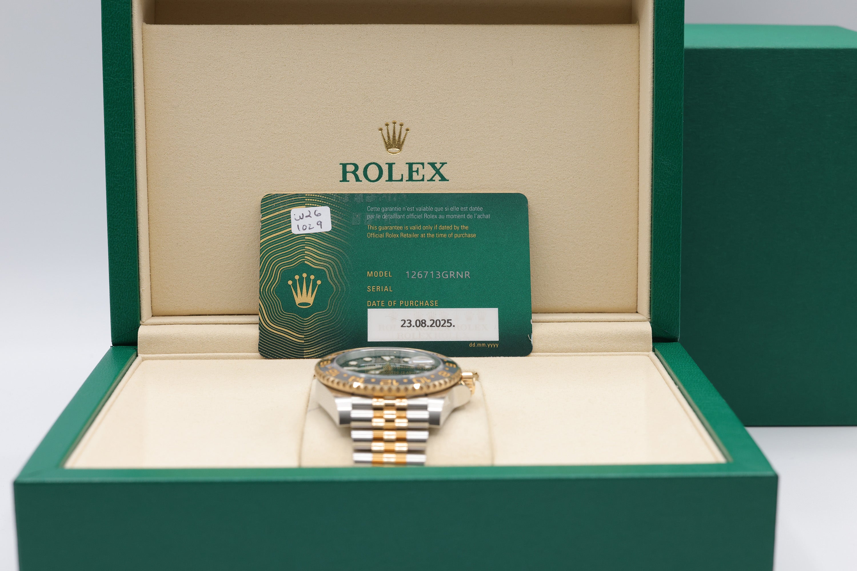 Rolex GMT-Master II Black Dial on Jubilee 126713GRNR Complete 2025