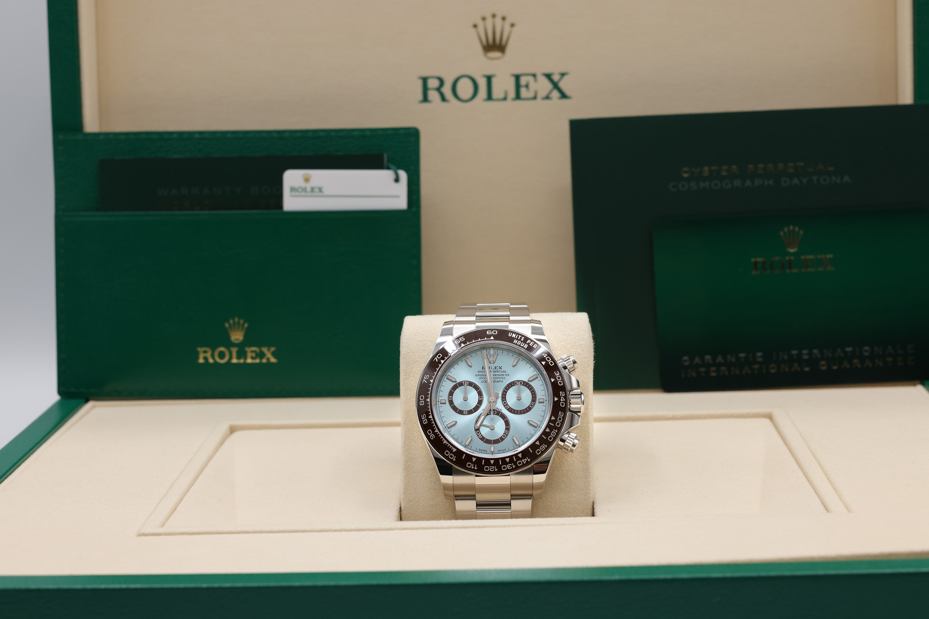 Rolex Daytona Ice Blue Stick Dial on Oyster 126506 Complete 2025