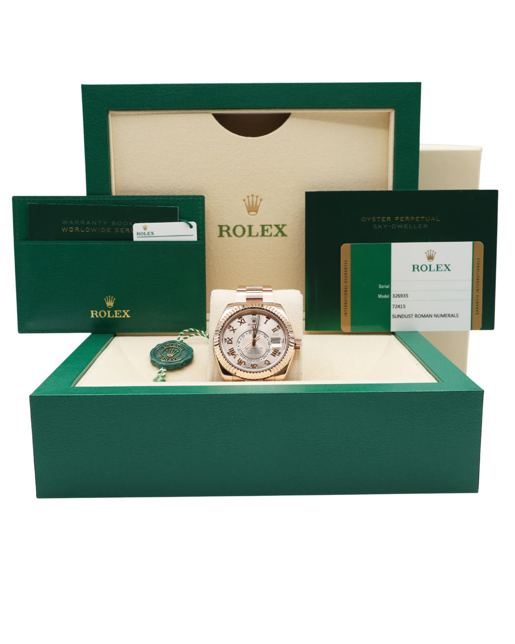 Rolex SkyDweller Sundust Sunray Dial on Oyster 326935 Complete 2016