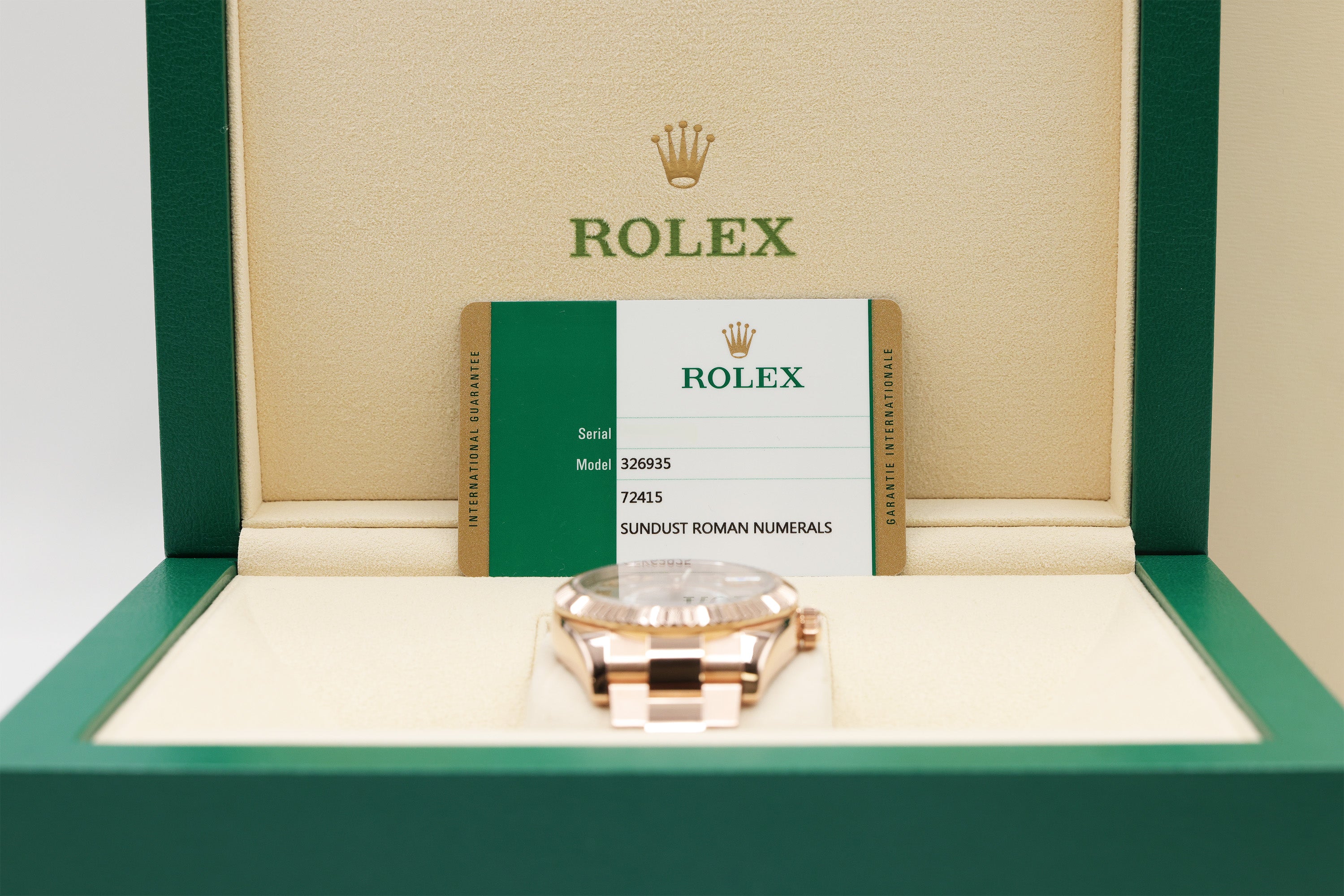 Rolex SkyDweller Sundust Sunray Dial on Oyster 326935 Complete 2016