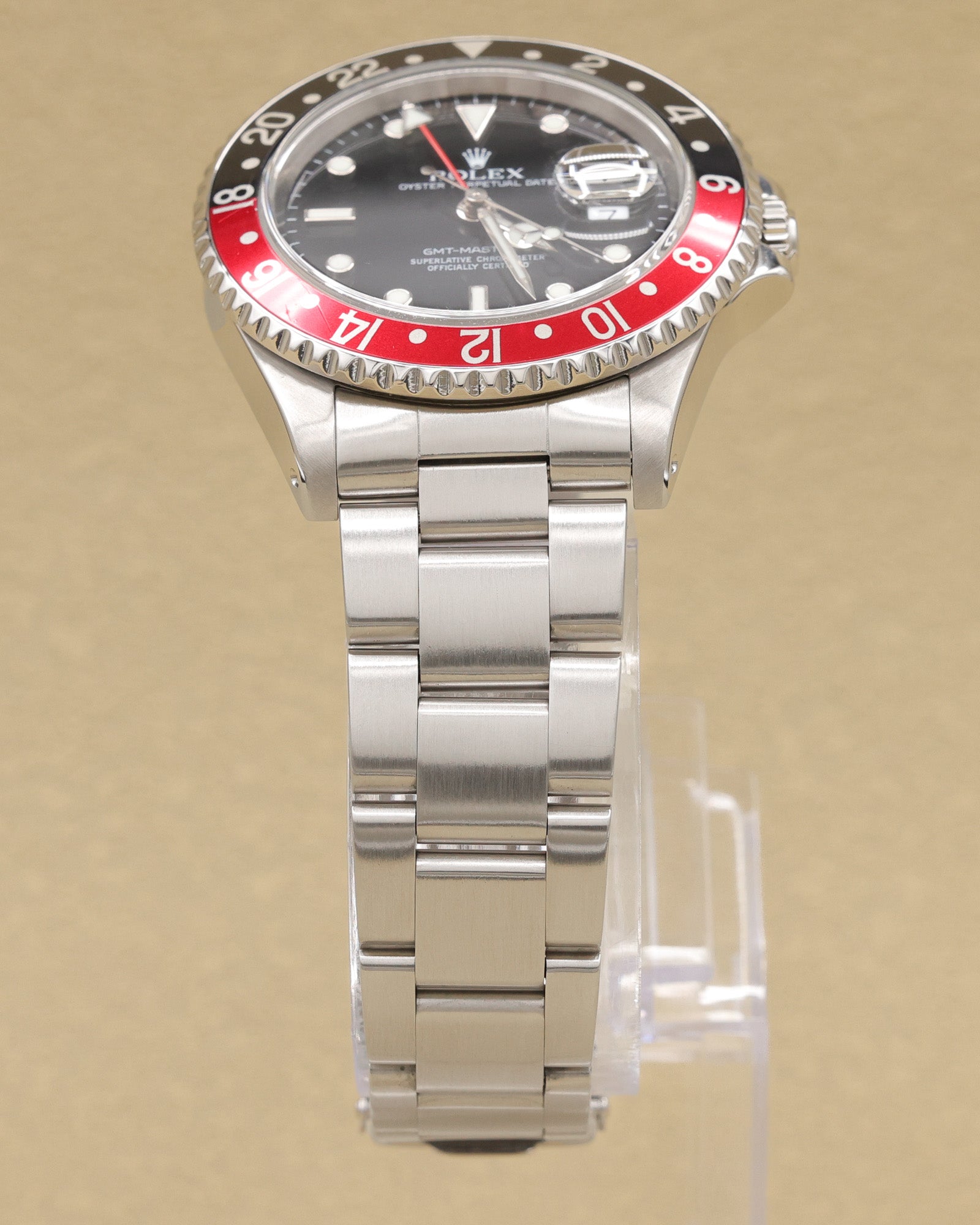 Rolex GMT-Master II Coke Black Dial on Oyster 16710 with Box 2002
