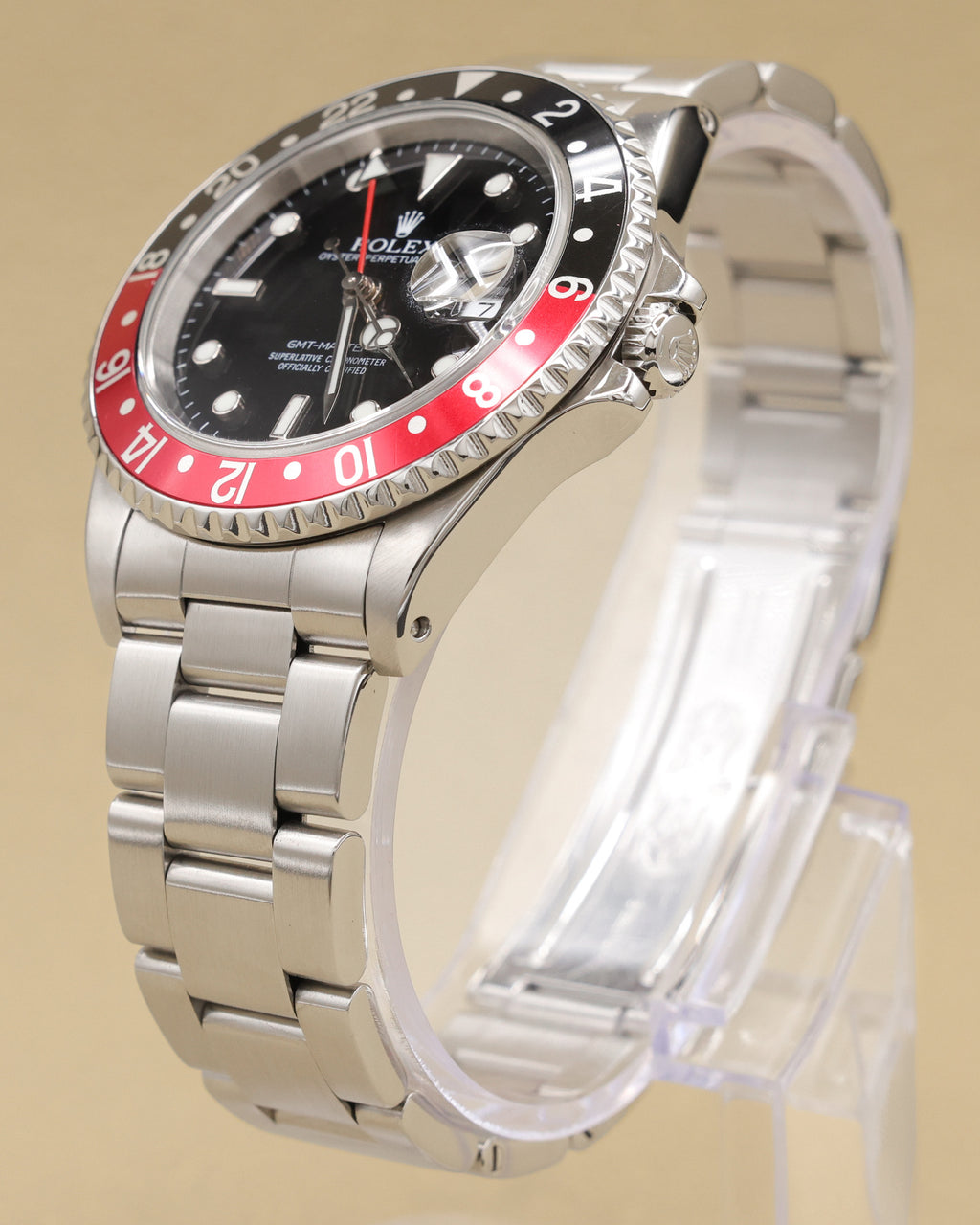 Rolex GMT-Master II Coke Black Dial on Oyster 16710 with Box 2002