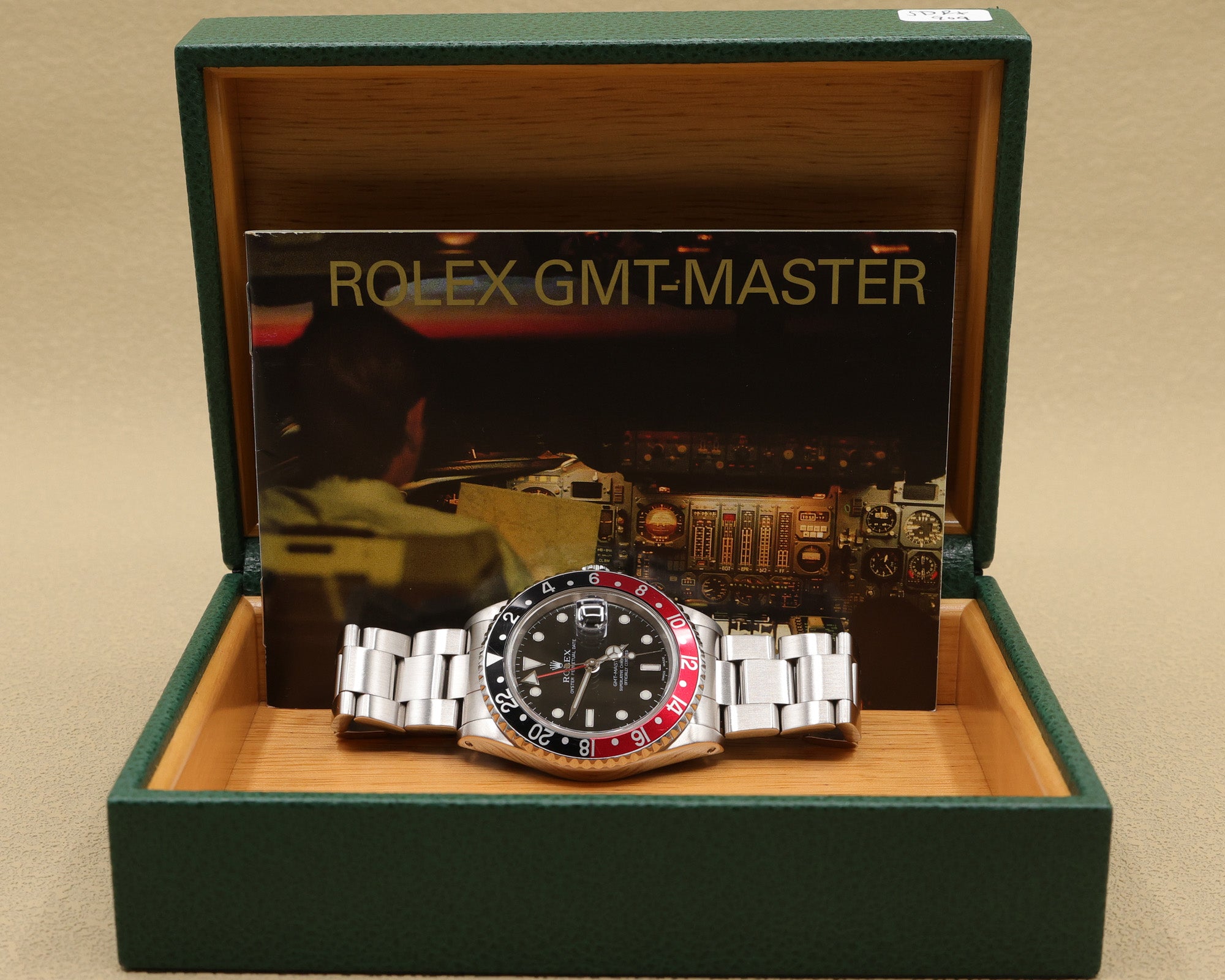 Rolex GMT-Master II Coke Black Dial on Oyster 16710 with Box 2002